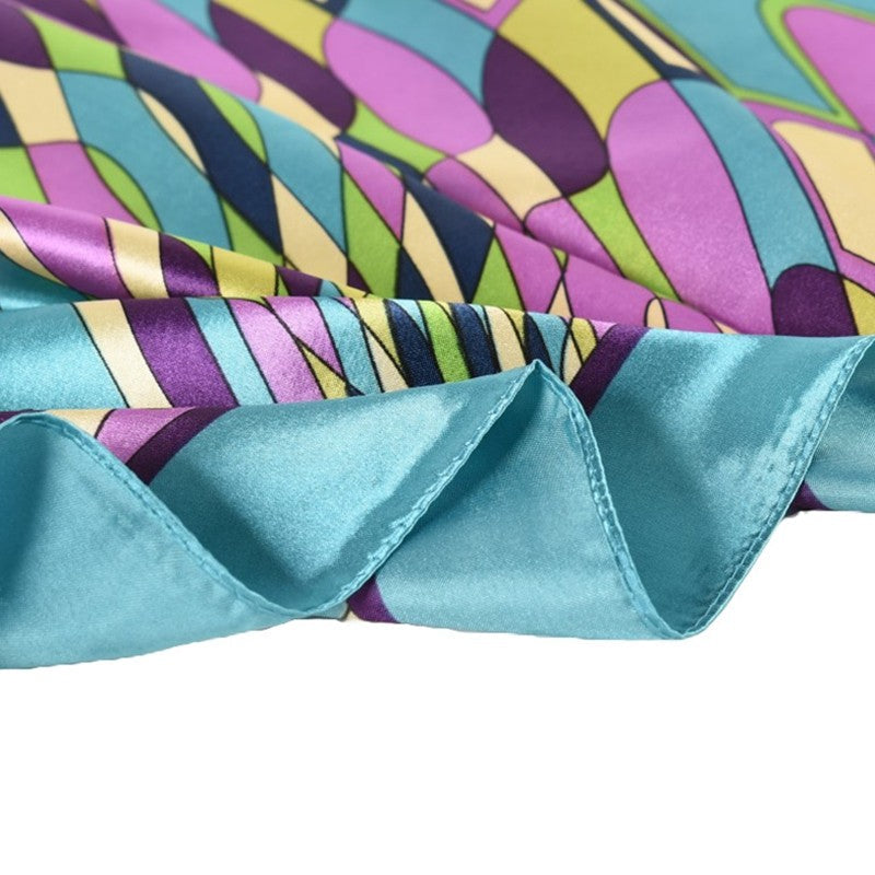 Satin Printed Square Head Scarf