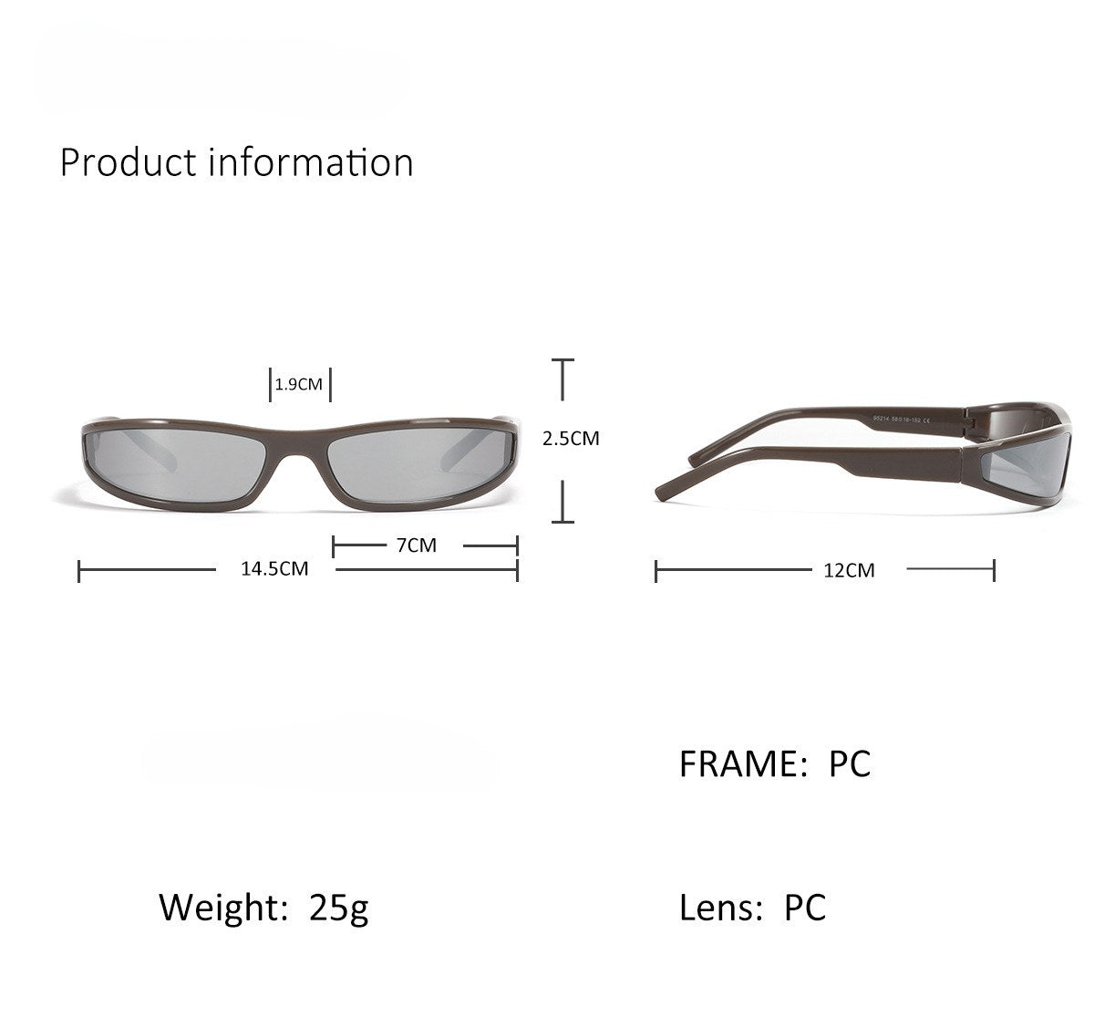 Street Futuristic Narrow Frame Sunglasses