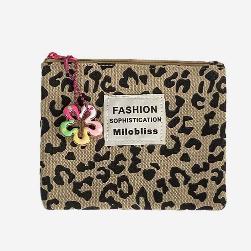 Leopard Print Portable Makeup Bag