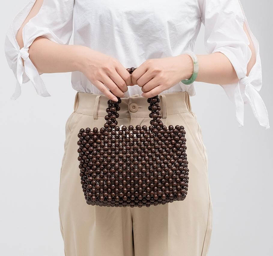 Simple Wooden Bead Commuter Bag