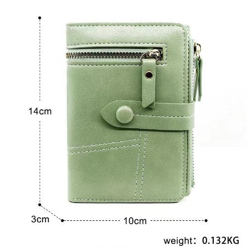 Simple Zip Leather Card Cases Wallets