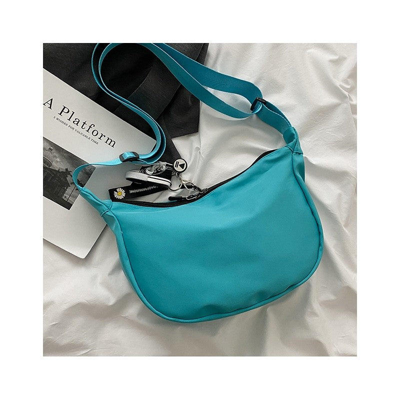 Causal Solid Color Oxford Crossbody Bag