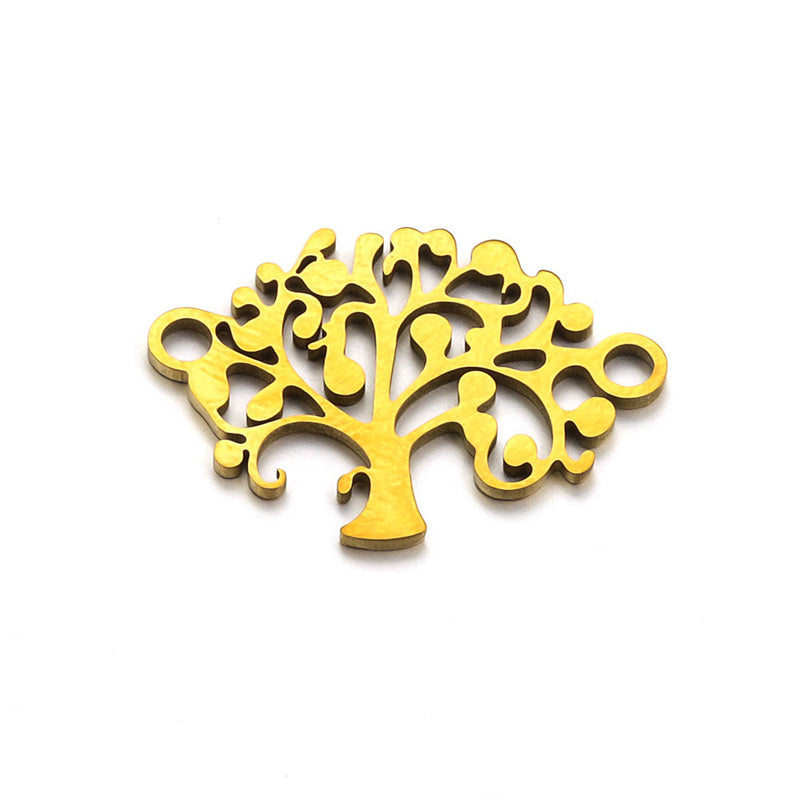 Pulsera de cadena de acero inoxidable con forma de árbol de la vida