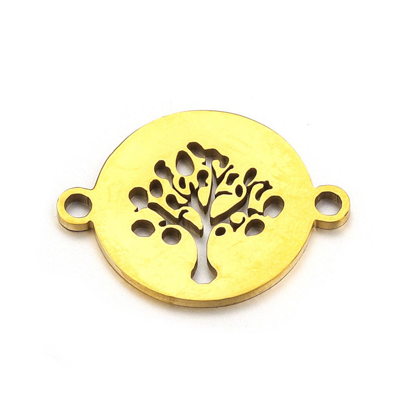 Pulsera de cadena de acero inoxidable con forma de árbol de la vida