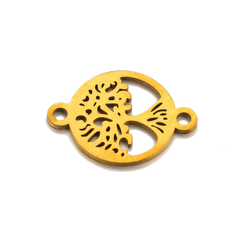 Pulsera de cadena de acero inoxidable con forma de árbol de la vida