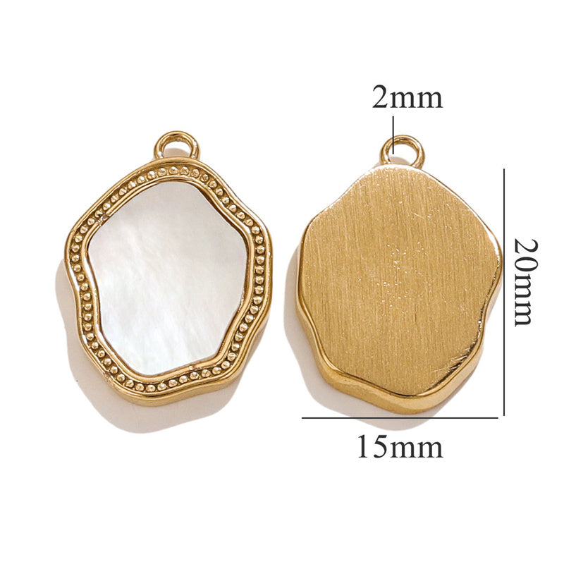 Elegante collar de acero inoxidable con colgante de perla para mujer