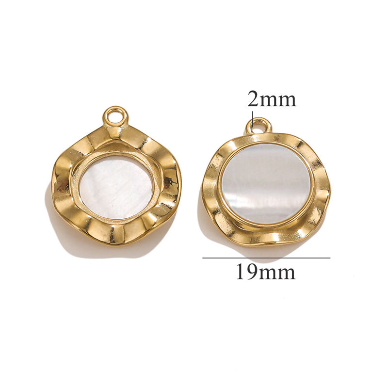 Elegante collar de acero inoxidable con colgante de perla para mujer