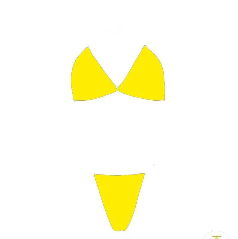 Bikini sexy con tirantes transparentes para mujer - Traje de baño de poliéster transparente
