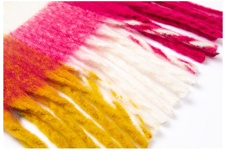 Coloful Plaid Tassel Scarves