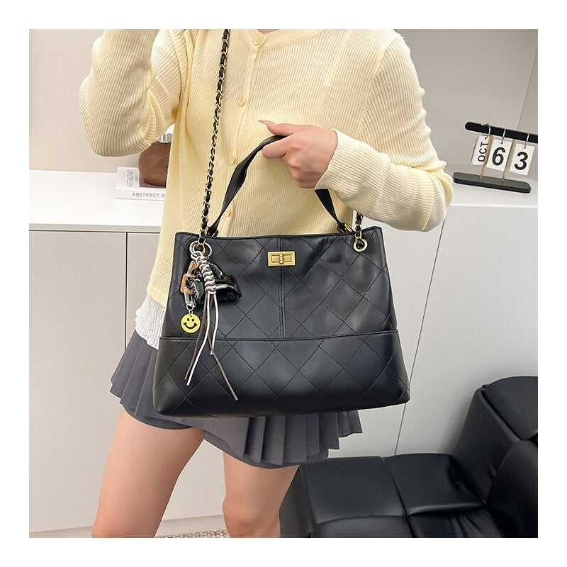 Vintage Crossbody Satchel With Charm