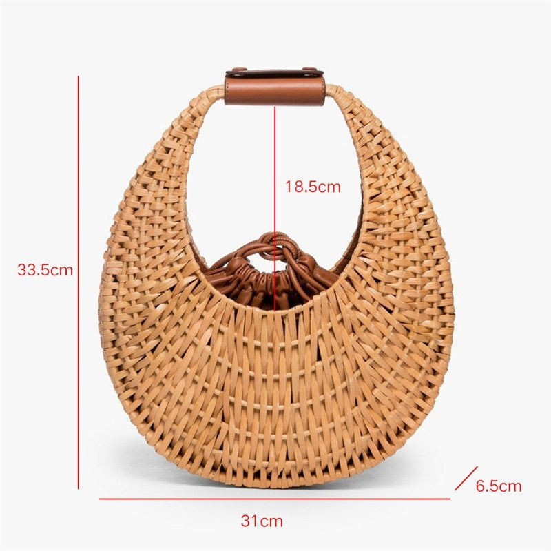 Durable Fashion Rattan Weaving Hand Bag