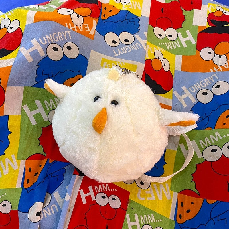 Cute Plush Chick Cartoon Shoulder Bag