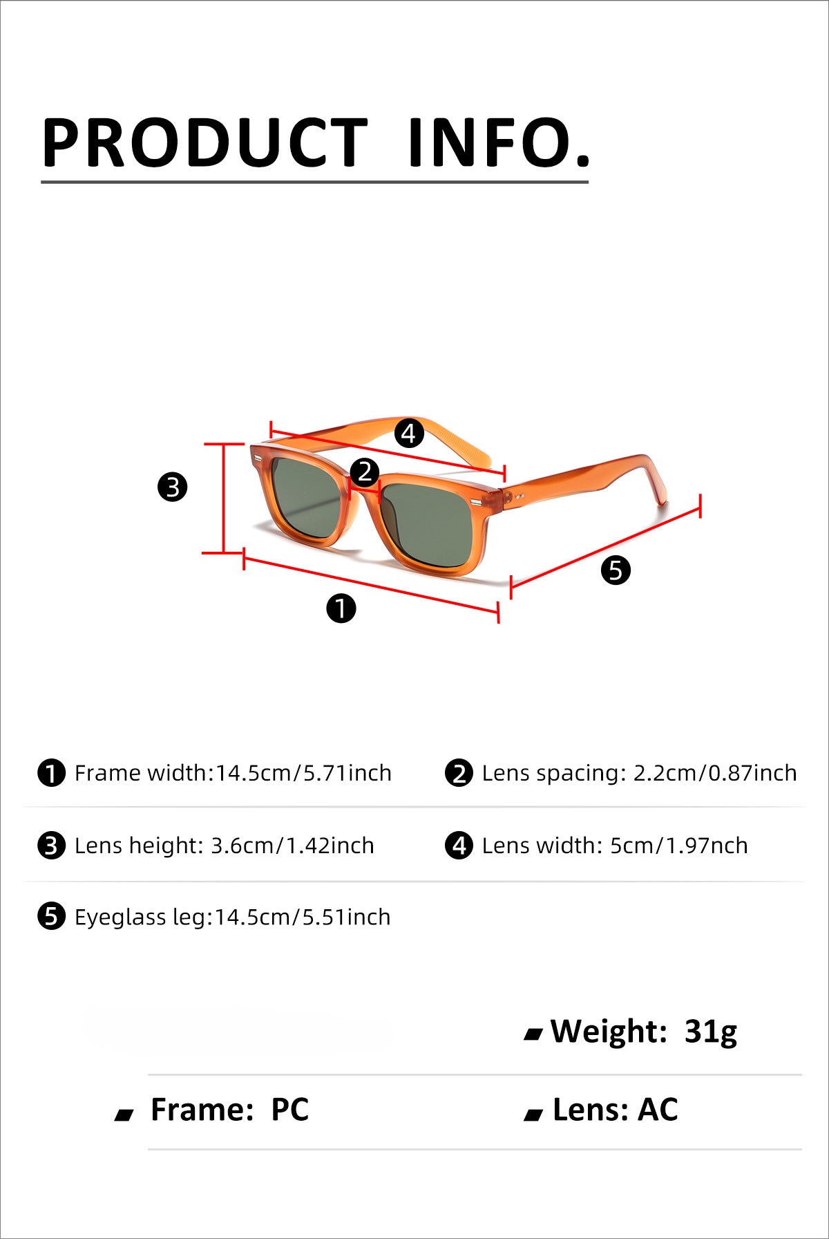 Cool Rectangle Polarized Sunglasses
