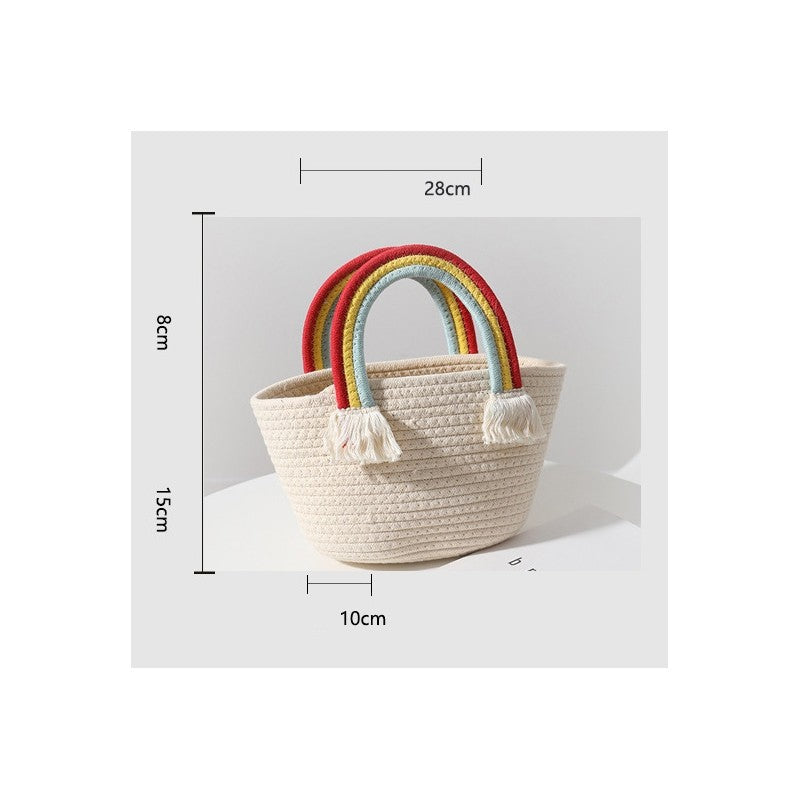 Cute Rainbow Clouds Holiday Tote Bag