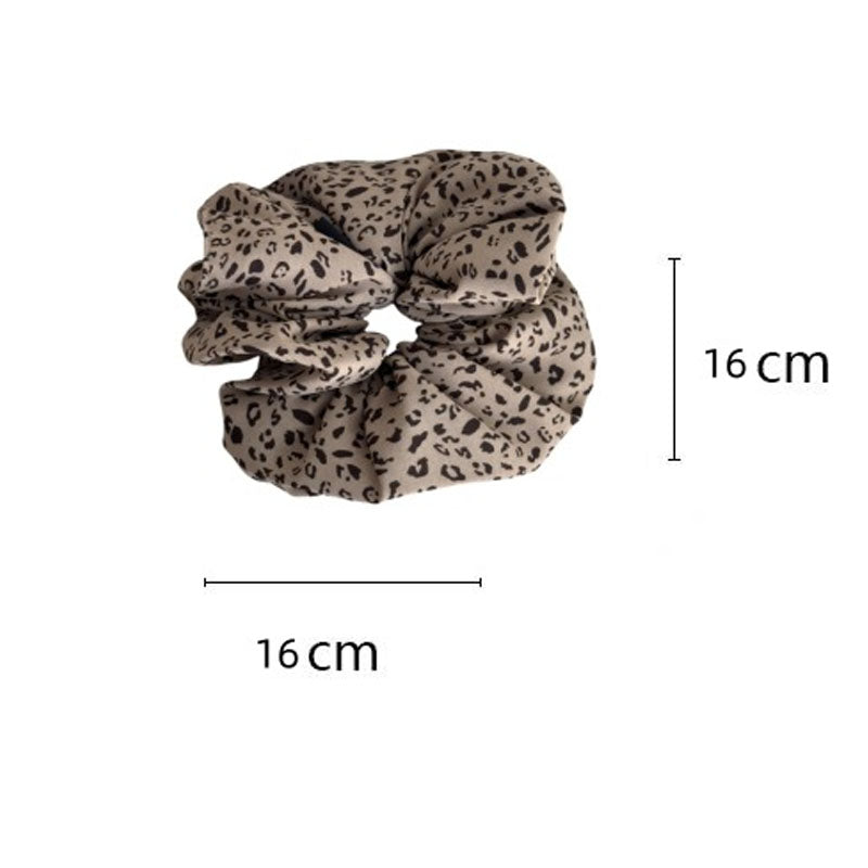 Leopard Print Elastic Retro Large Scrunchies