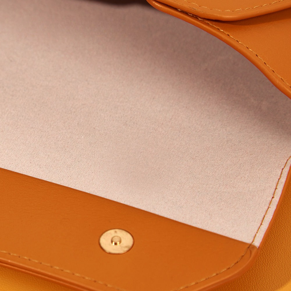 Leather Solid Color Protective Eyeglasses Case