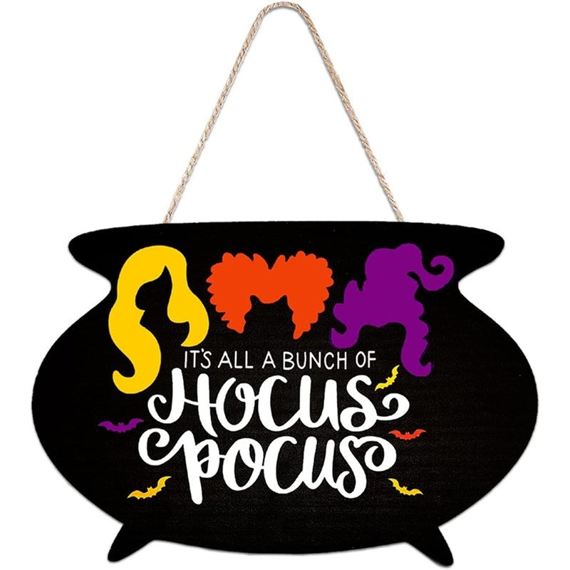 Halloween Wooden Door Sign Hanging Decoration