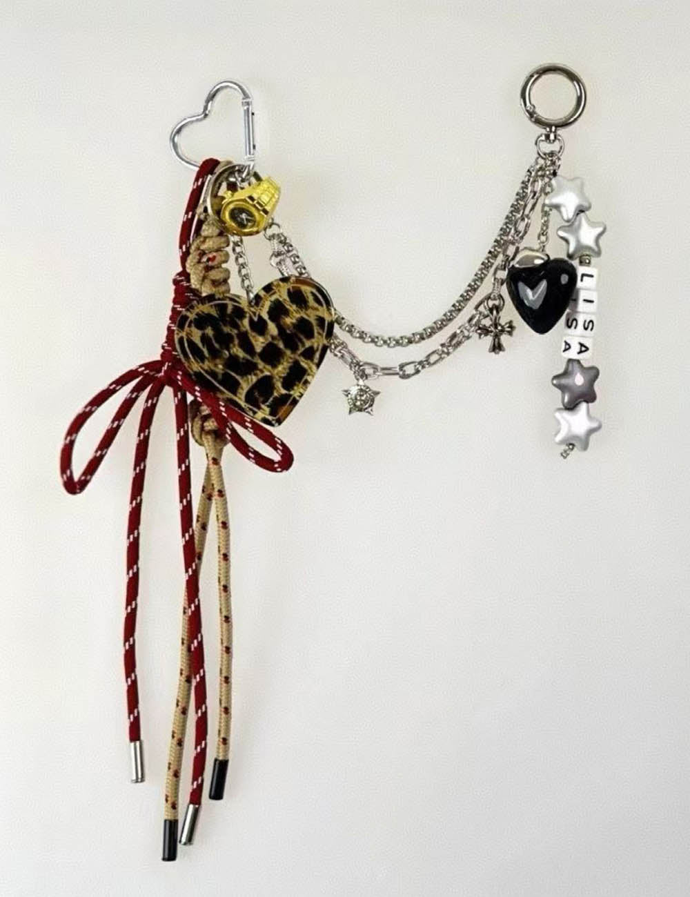 Leopard Love String Chain Bag Charm