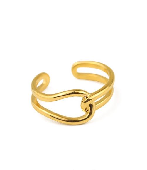 Minimalist Knot Adjustable Open Ring