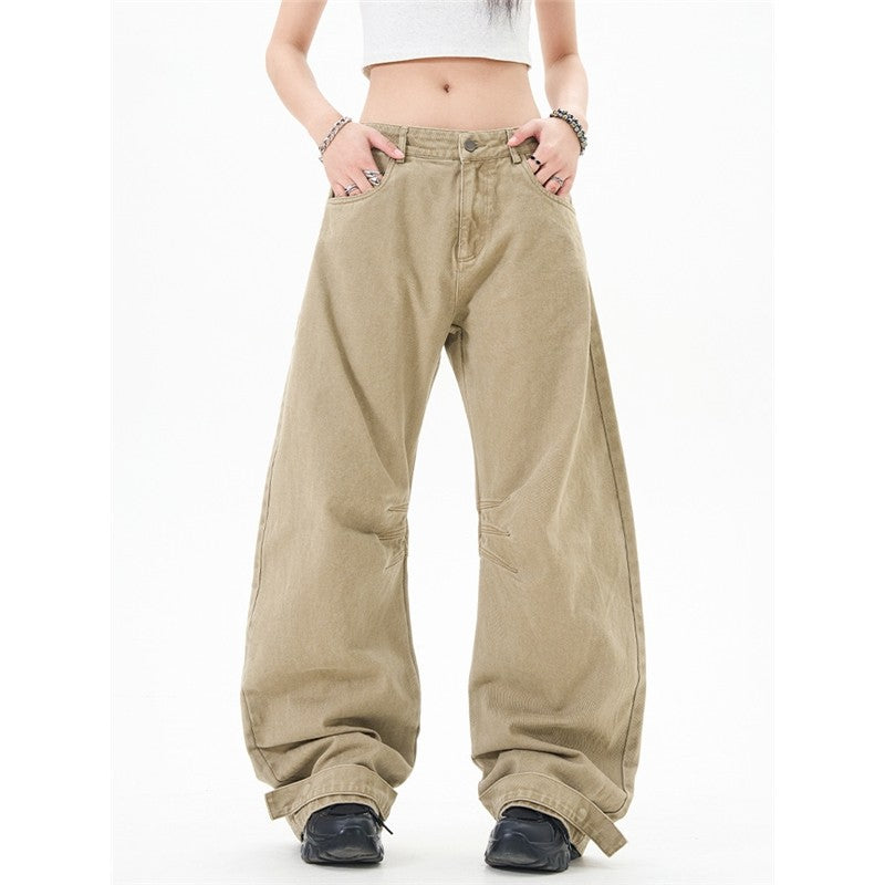 Vintage Carpenter Jeans With Curved Blade Design