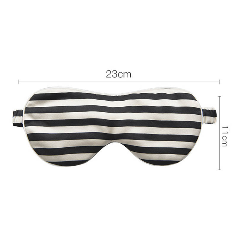 Color Contrast Striped Silk Sleep Mask