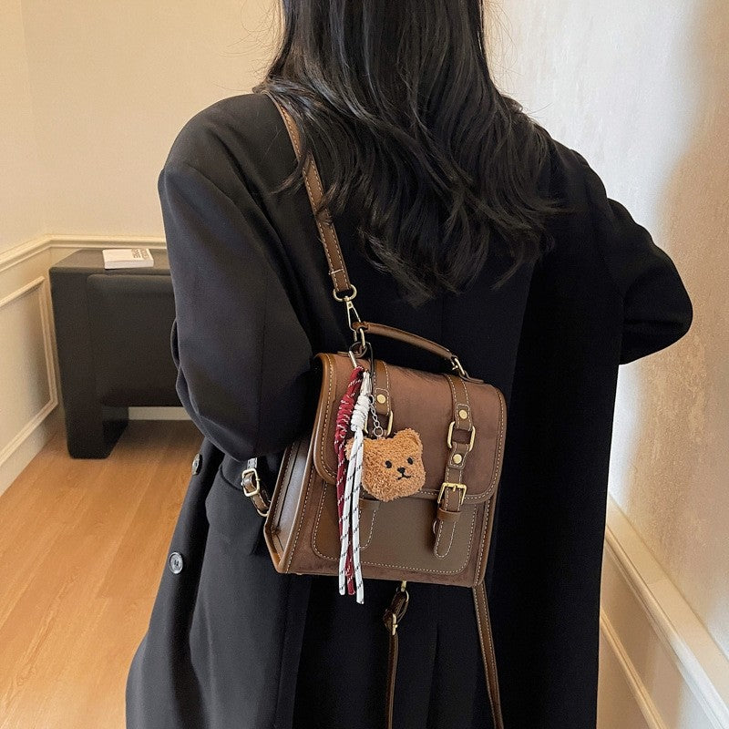 Retro Handbag With Pendant