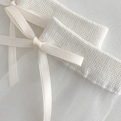 Cute Bow Ruffle Mesh Thin Socks