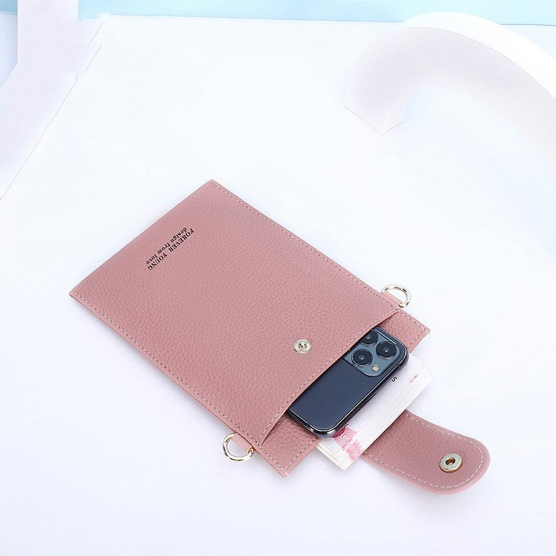 Solid Color Simple Crossbody Mobile Phone Bag