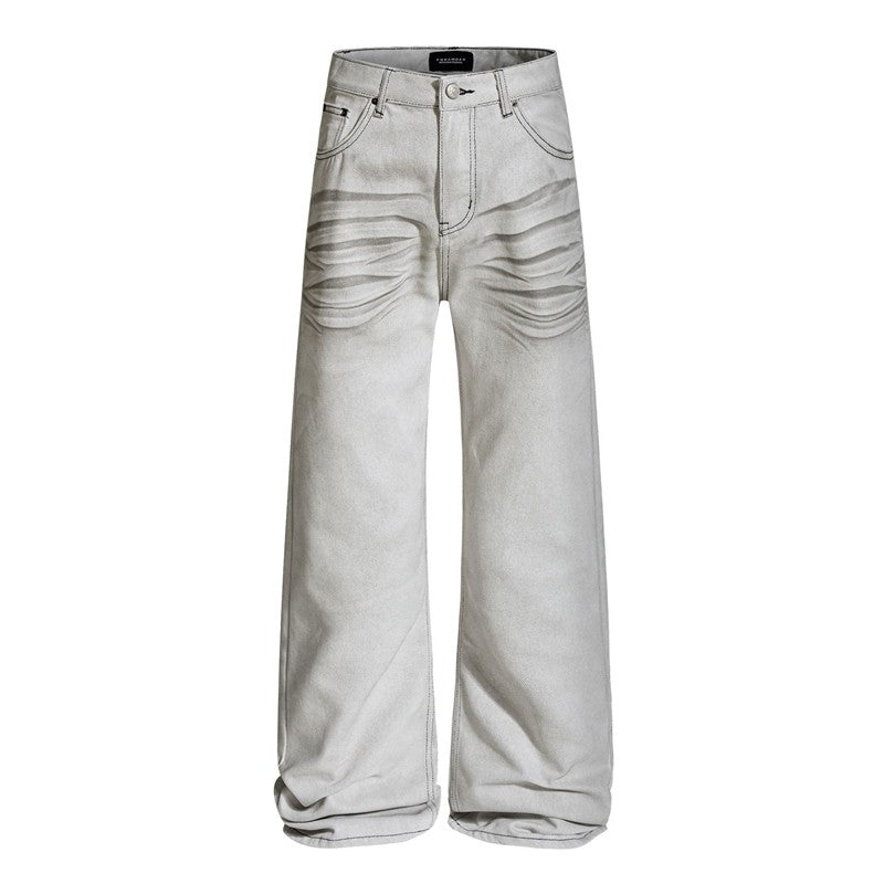 Vintage Cat Whisker Flared Jeans Slim Fit