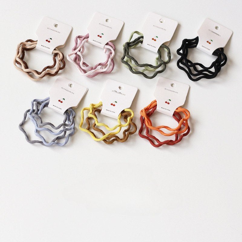 Candy Color Wave Simple Cute Hair Ties