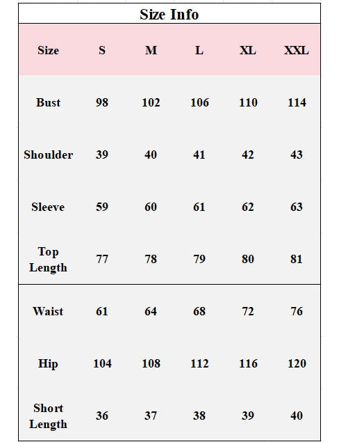 Casual Print Deep V-Neck Top Short Set