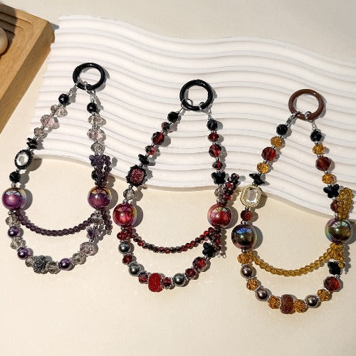 Colorful Sparking Crystal Beaded Phone Charm