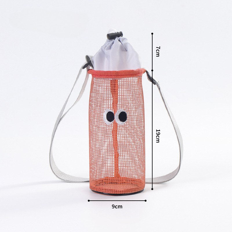 Cute Eyes Drawstring Organizer Shoulder Bag