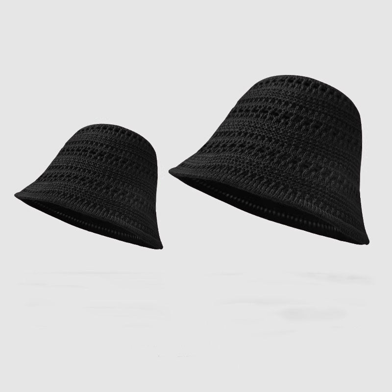 Solid Color Hollow Out Knitted Fisherman Hat