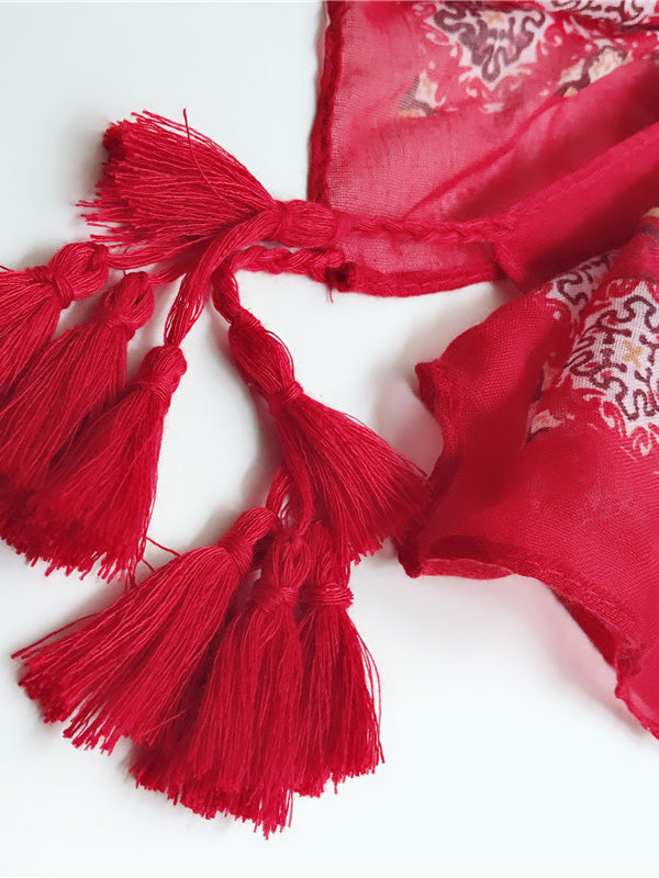 National Flower Printed Shawl Scarf