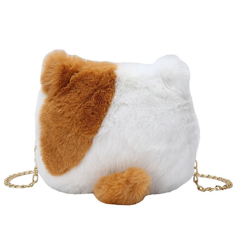 Cartoon Cute All-Match Plush One-Shoulder Diagonal Bag
