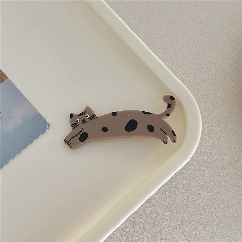 Cute Spotted Cat Duckbill Hair Clip