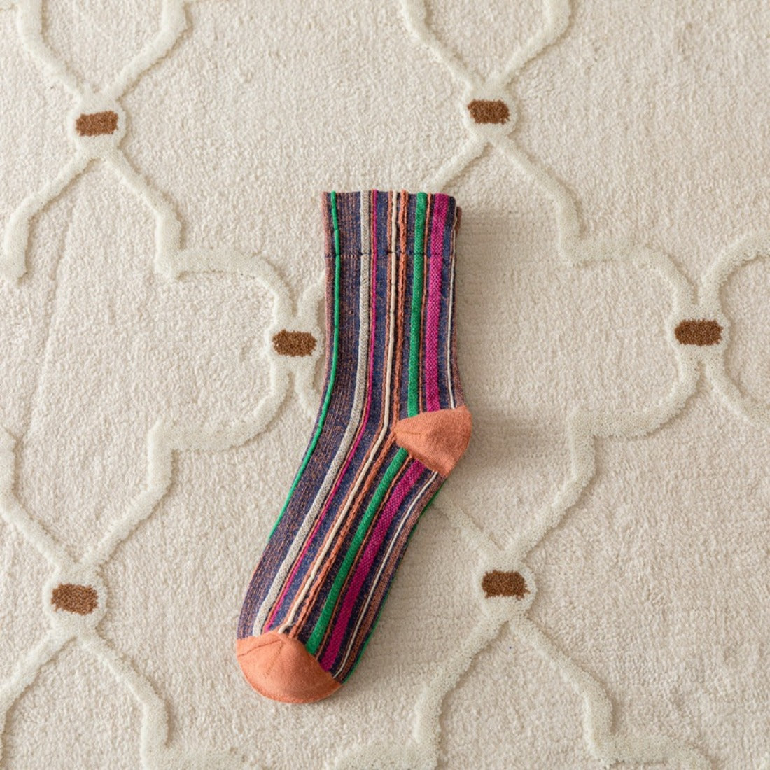 Bohemian Vertical Striped Socks