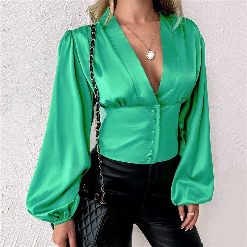 Solid Color Casual Loose Shirt