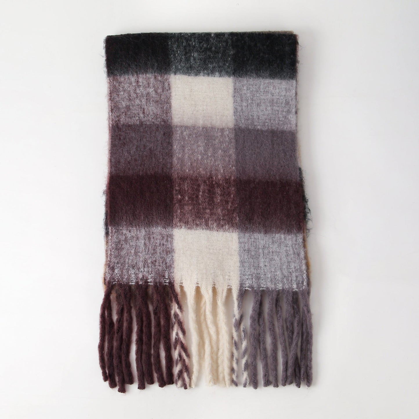 2+ Soft Contrast Color Plaid Scarves