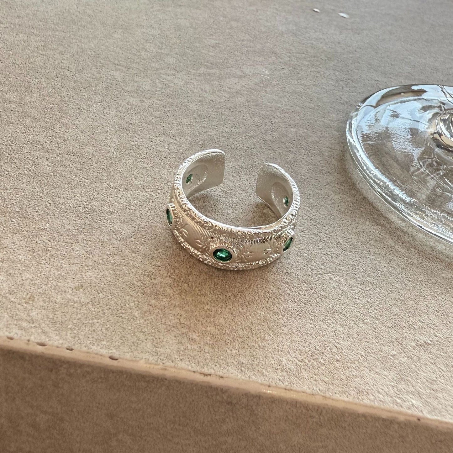 Trendy Silver Wide Open Band Ring