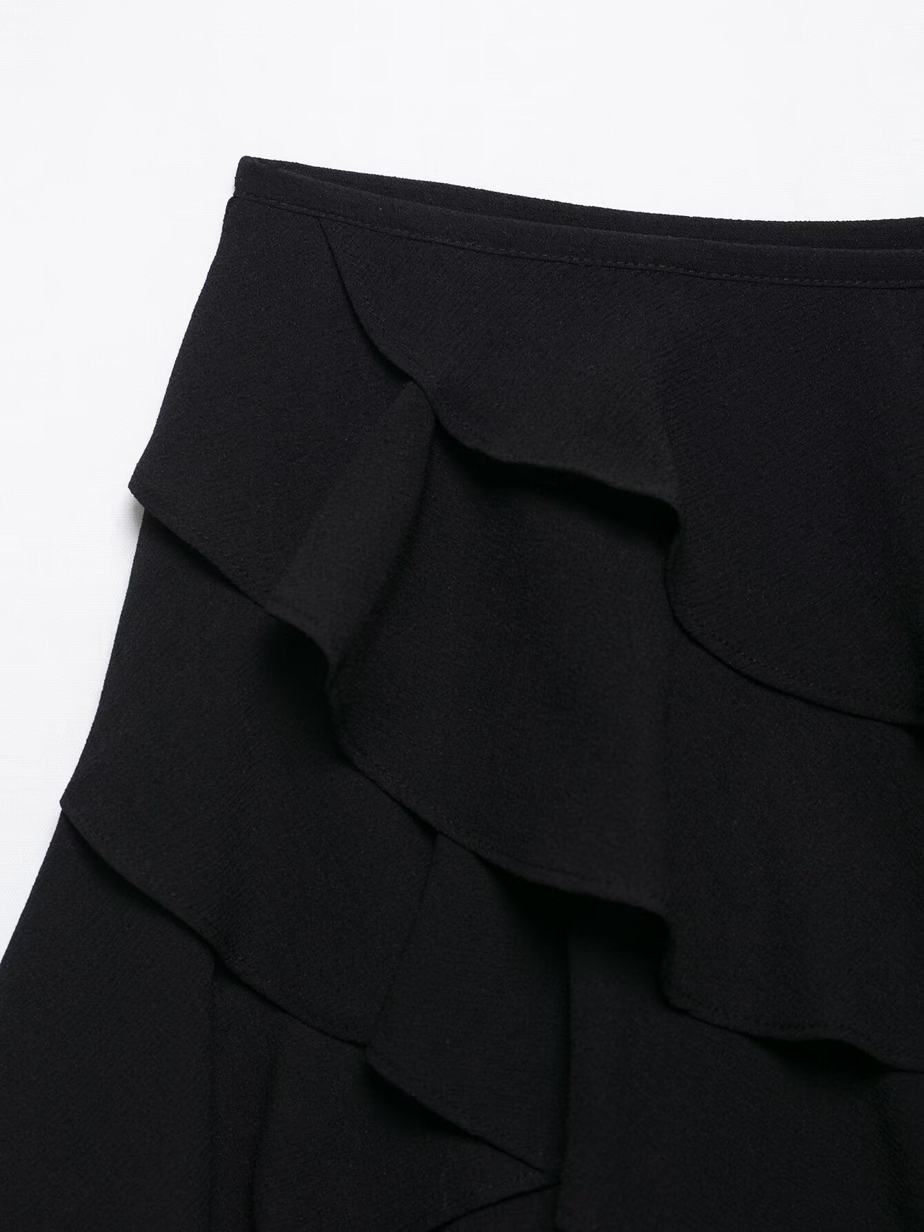 Ruffle V-Neck Sleeveless Top Mini Skirt Set