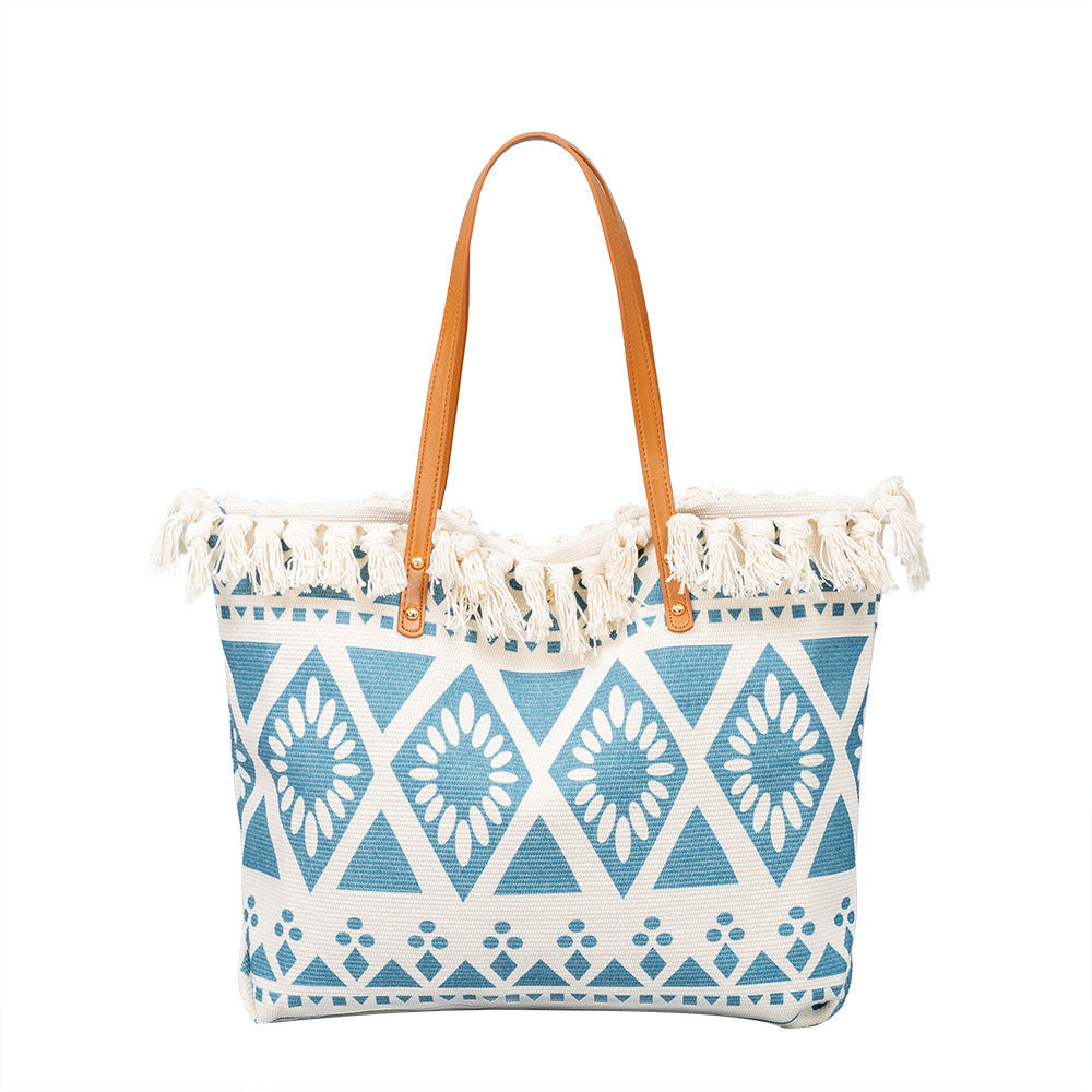 Print Large Size Tote Handbag