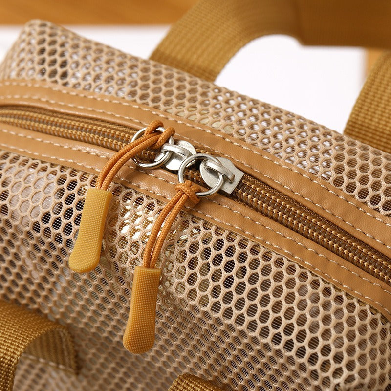 Solid Color Foldable Organizer Tote Bag