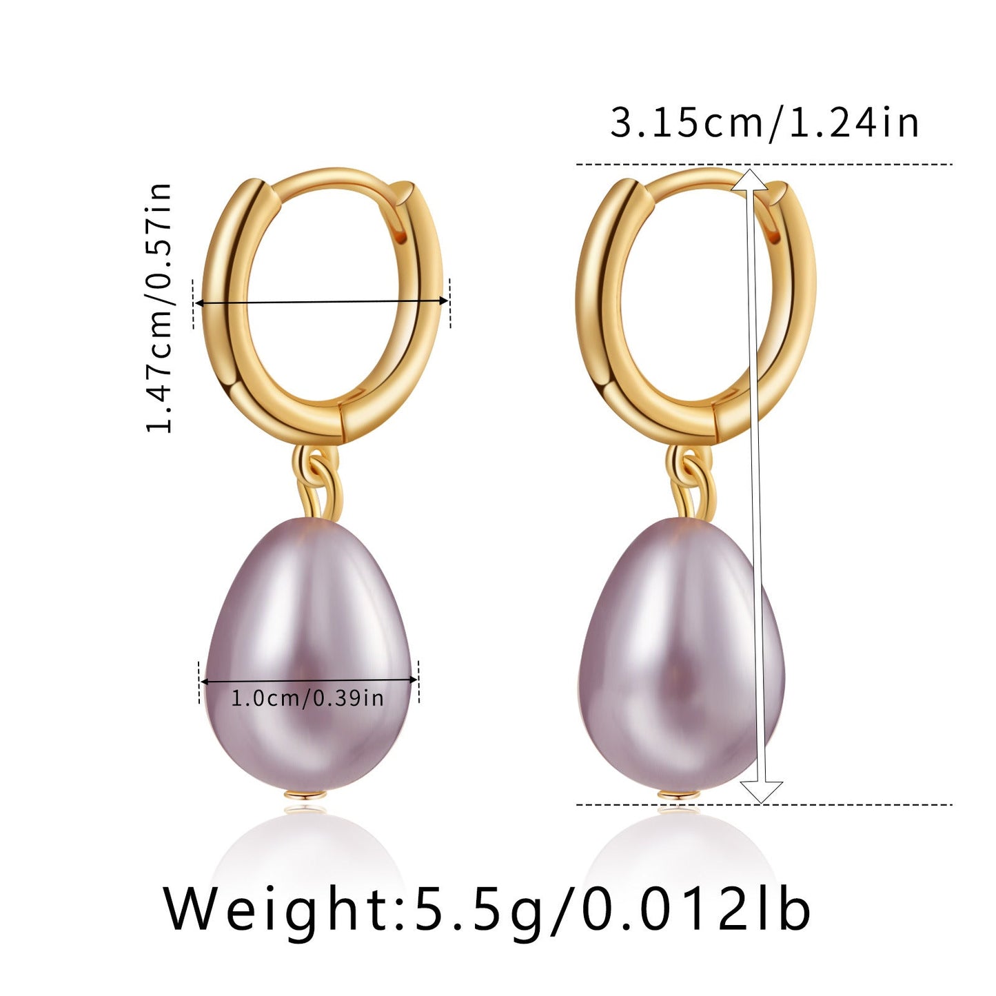 Vintage Shell Beads Drop Earrings