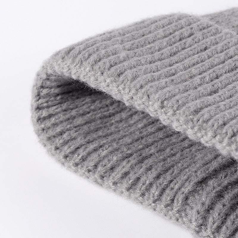 Solid Color Thick Knit Beanie
