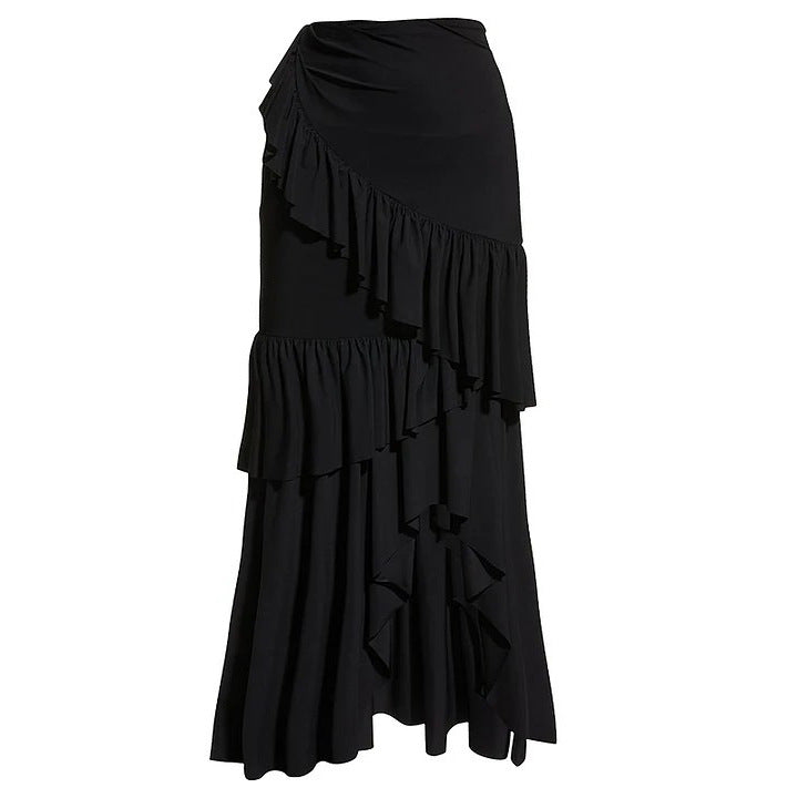 Striped Flower Swimwear With Reffle Cover