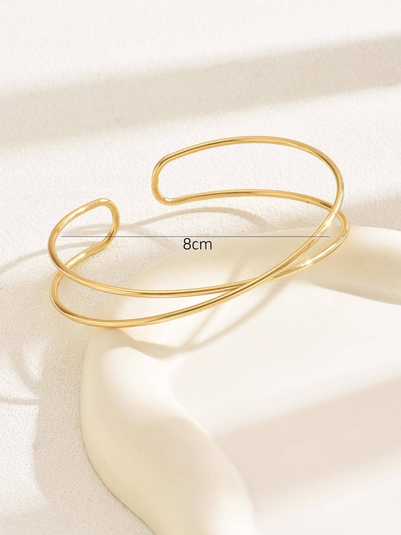 Simple Cross Open Arm Cuff