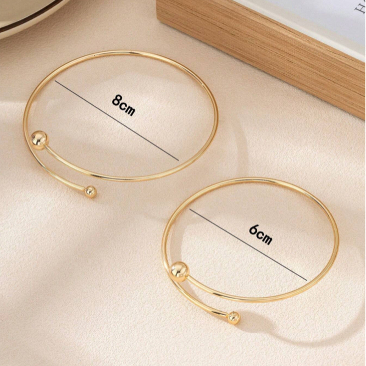 Simple Cross Ball Barcelet Arm Cuff Set