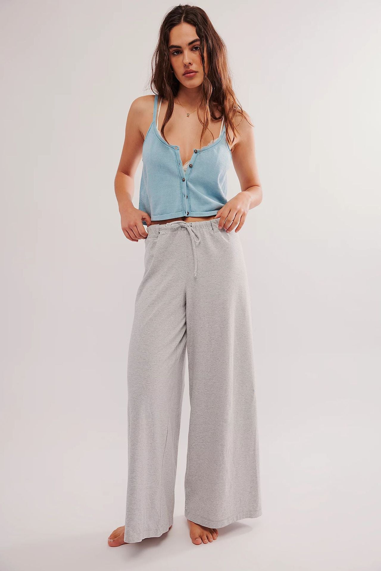 Loose Casual Drawstring Straight Pants